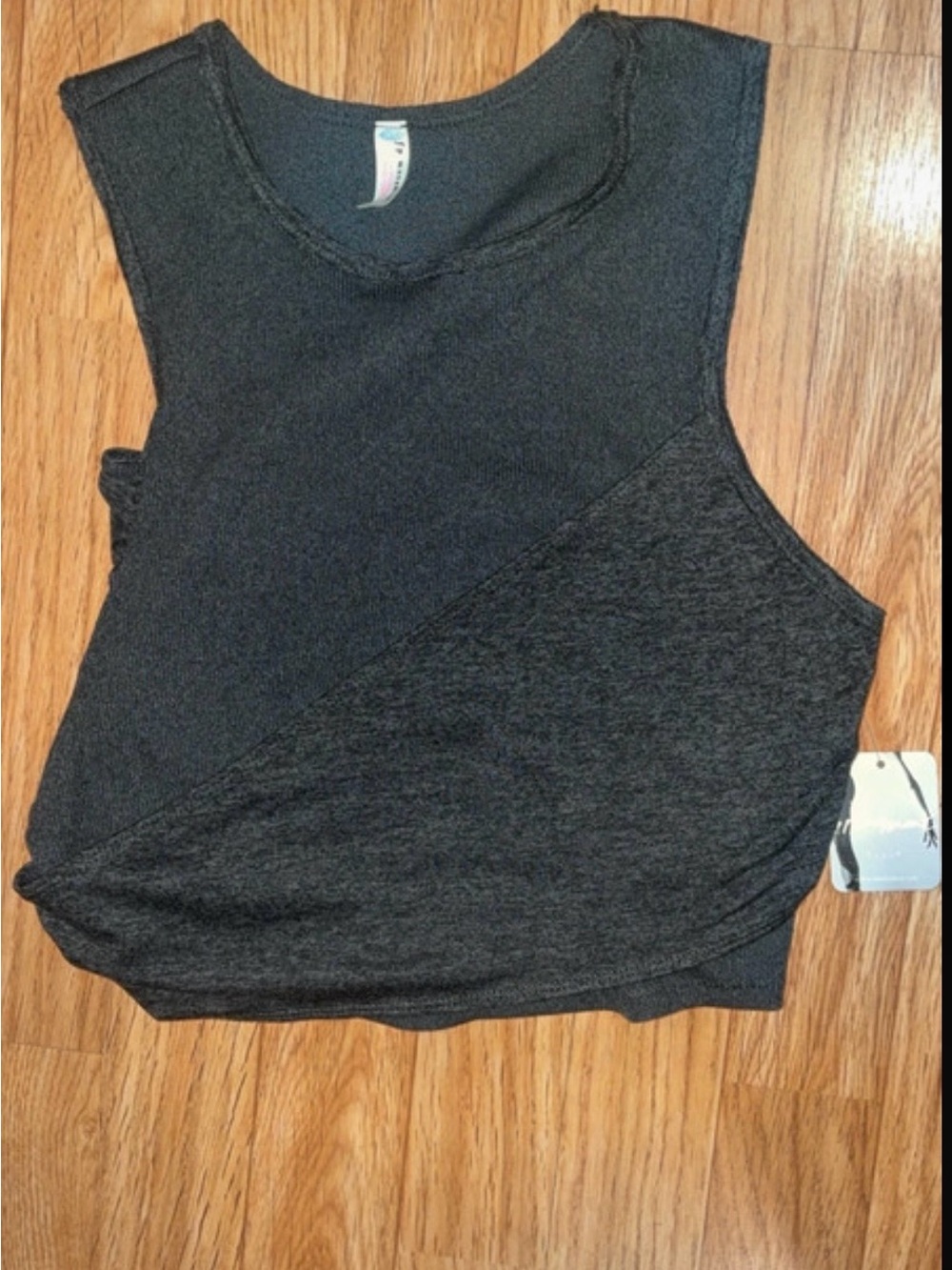 Free People Charcoal Two-Tone Muscle Tank - Picture 3 of 6